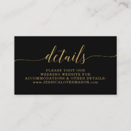 Elegant Minimal Gold Wedding Website Insteekkaart Informatiekaartje