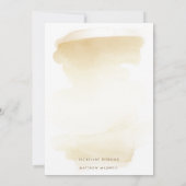 Elegant Minimal Golden Yellow Waterverf Wedding S Save The Date (Achterkant)