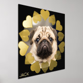 Elegant Minimal Heart Photo Voeg naam toe Folie Afdrukken (Laagn)