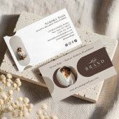 Elegant Minimal Holistic Celestial Moon Photo Luxe Visitekaartje