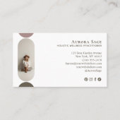 Elegant Minimal Holistic Celestial Moon Photo Luxe Visitekaartje (Achterkant)