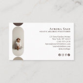 Elegant Minimal Holistic Celestial Moon Photo Luxe Visitekaartje (Achterkant)