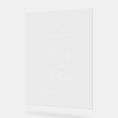 Elegant Minimal kalligrafie Trouw Welkom Bord  (Hoek)