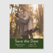 Elegant Minimal laat Lijst Groen sparen de Datum (Voorkant)