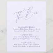 Elegant Minimal Lavendel Vrijgezellenfeest Bar Men (Voorkant)