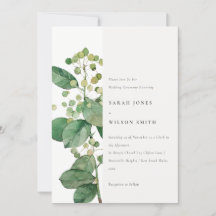 Elegant Minimal Leaves Foliage Greenery Wedding