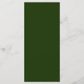 Elegant Minimal Leaves Lijst Green Olive Hunter Menu (Achterkant)
