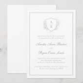 Elegant Minimal Leaves Wedding Uitnodiging (Voorkant / Achterkant)