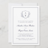 Elegant Minimal Leaves Wedding Uitnodiging (Voorkant)