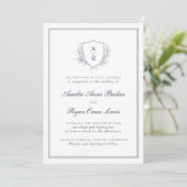 Elegant Minimal Leaves Wedding Uitnodiging (Staand voorkant)
