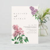 Elegant Minimal Lila Weddenschap Kaart (Staand voorkant)