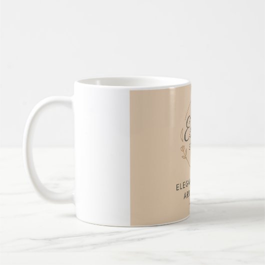 Elegant Minimal Logo Mug Koffiemok (Links)