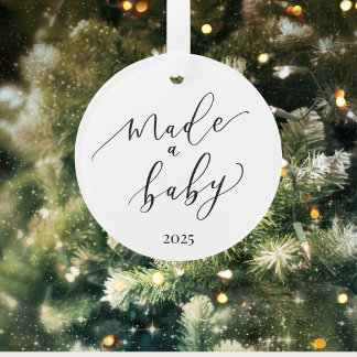 Elegant minimal maakte een Baby-Ornament Ornament
