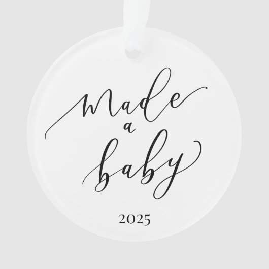 Elegant minimal maakte een Baby-Ornament Ornament (voorkant)
