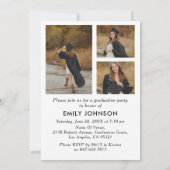 Elegant Minimal Minimalist Graduation Invitation Kaart (Achterkant)