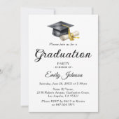 Elegant Minimal Minimalist Graduation Kaart (Voorkant)