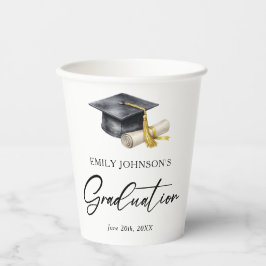 Elegant Minimal Minimalist Graduation Papieren Bekers
