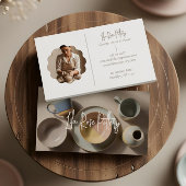 Elegant Minimal Modern hand Made Pottery Photo Visitekaartje