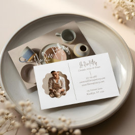 Elegant Minimal Modern hand Made Pottery Photo Visitekaartje