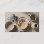 Elegant Minimal Modern hand Made Pottery Photo Visitekaartje (Voorkant)