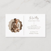 Elegant Minimal Modern hand Made Pottery Photo Visitekaartje (Achterkant)