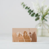 Elegant Minimal Modern Makeup Artist Photo Collage Visitekaartje (Staand voorkant)