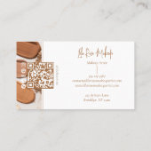 Elegant Minimal Modern Makeup Artist Photo Collage Visitekaartje (Achterkant)