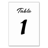 Elegant Minimal Modern Simple Chic Table Card Kaart (Achterkant)