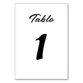 Elegant Minimal Modern Simple Chic Table Card Kaart