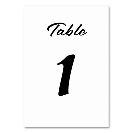 Elegant Minimal Modern Simple Chic Table Card Kaart (Voorkant)