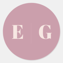 Elegant Minimal Modern Wedding Envelope Square Cla Ronde Sticker