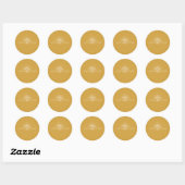 Elegant Minimal Modern Wedding Envelope Square Cla Ronde Sticker (Vel)
