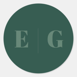 Elegant Minimal Modern Wedding Envelope Square Cla Ronde Sticker