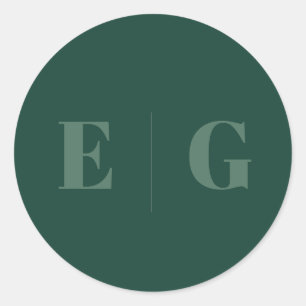 Elegant Minimal Modern Wedding Envelope Square Cla Ronde Sticker