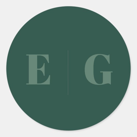 Elegant Minimal Modern Wedding Envelope Square Cla Ronde Sticker (Voorkant)