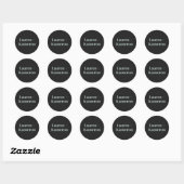 Elegant Minimal Modern Wedding Envelope Square Cla Ronde Sticker (Vel)