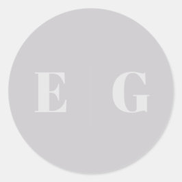 Elegant Minimal Modern Wedding Envelope Square Cla Ronde Sticker