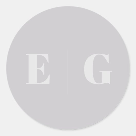 Elegant Minimal Modern Wedding Envelope Square Cla Ronde Sticker (Voorkant)