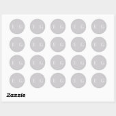 Elegant Minimal Modern Wedding Envelope Square Cla Ronde Sticker (Vel)