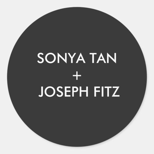 Elegant Minimal Modern Wedding Envelope Square Ronde Sticker (Voorkant)