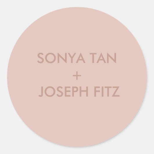Elegant Minimal Modern Wedding Envelope Square Ronde Sticker (Voorkant)