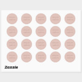 Elegant Minimal Modern Wedding Envelope Square Ronde Sticker (Vel)