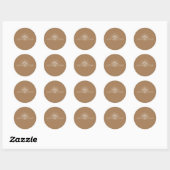 Elegant Minimal Modern Wedding Envelope Square Ronde Sticker (Vel)