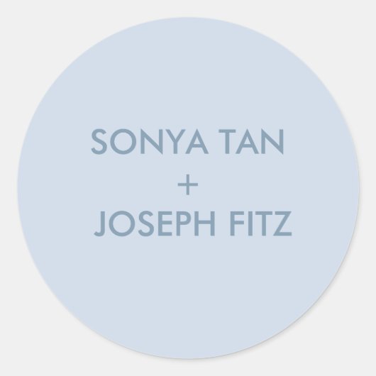 Elegant Minimal Modern Wedding Envelope Square Ronde Sticker (Voorkant)