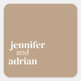 Elegant Minimal Modern Wedding Envelope Square S Vierkante Sticker