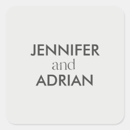 Elegant Minimal Modern Wedding Envelope Square Sti Vierkante Sticker