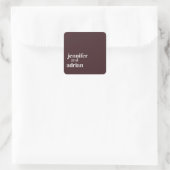 Elegant Minimal Modern Wedding Envelope Square Sti Vierkante Sticker (Tas)
