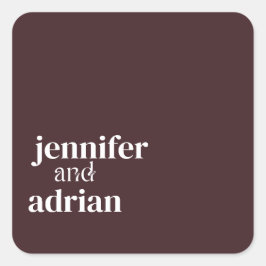 Elegant Minimal Modern Wedding Envelope Square Sti Vierkante Sticker