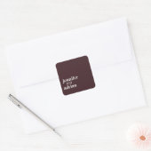 Elegant Minimal Modern Wedding Envelope Square Sti Vierkante Sticker (Envelop)