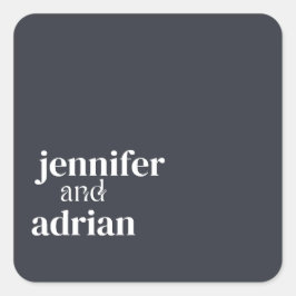 Elegant Minimal Modern Wedding Envelope Square Sti Vierkante Sticker